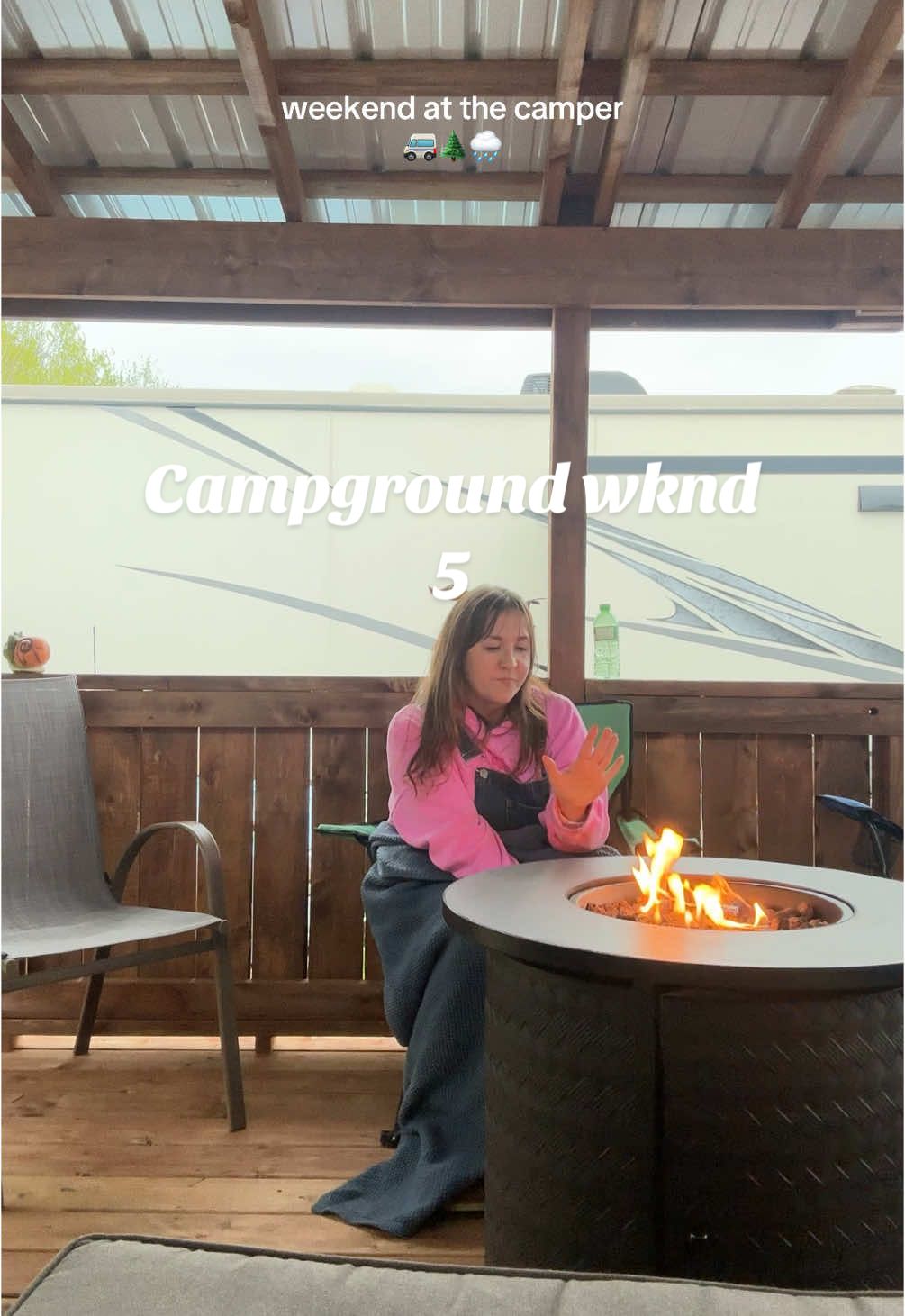 ok Nova Scotia I am ready to have at least one weekend without rain pls!!! Our new fire table has definitely come in handy 🔥🚐🌲 #campingfamily #seasonalcampers #camping #campground #rvlife #campingseason 