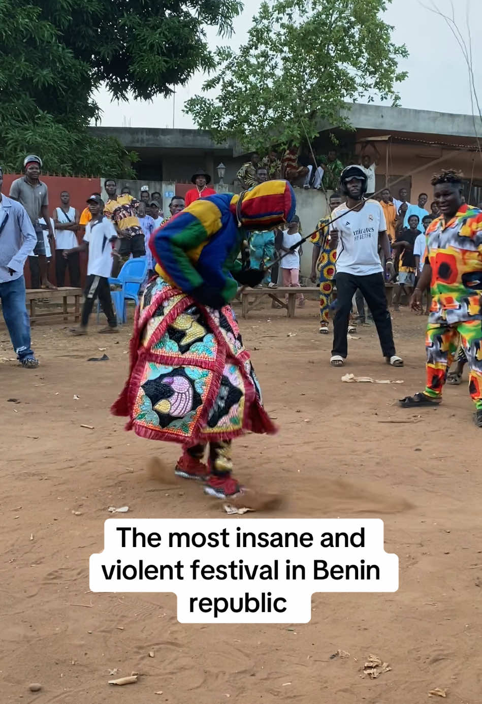 You have to give money to survive the sticks #engungunfestival #beninrepublic #crazyrituals #westafricanculture #fyp #viral