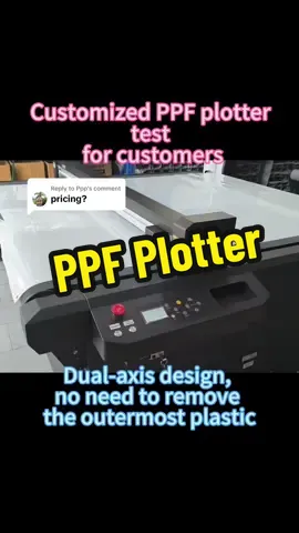 Replying to @Ppp .Customized PPF plotter test for customer.#PPF #PPFplotter #PPFcuttingsoftware #plotter #paintprotectionfilm #sticker #carwrap #carwraps #carwrapping #windowtint #businessowner #vinyl #jeelevinylfactory #car 