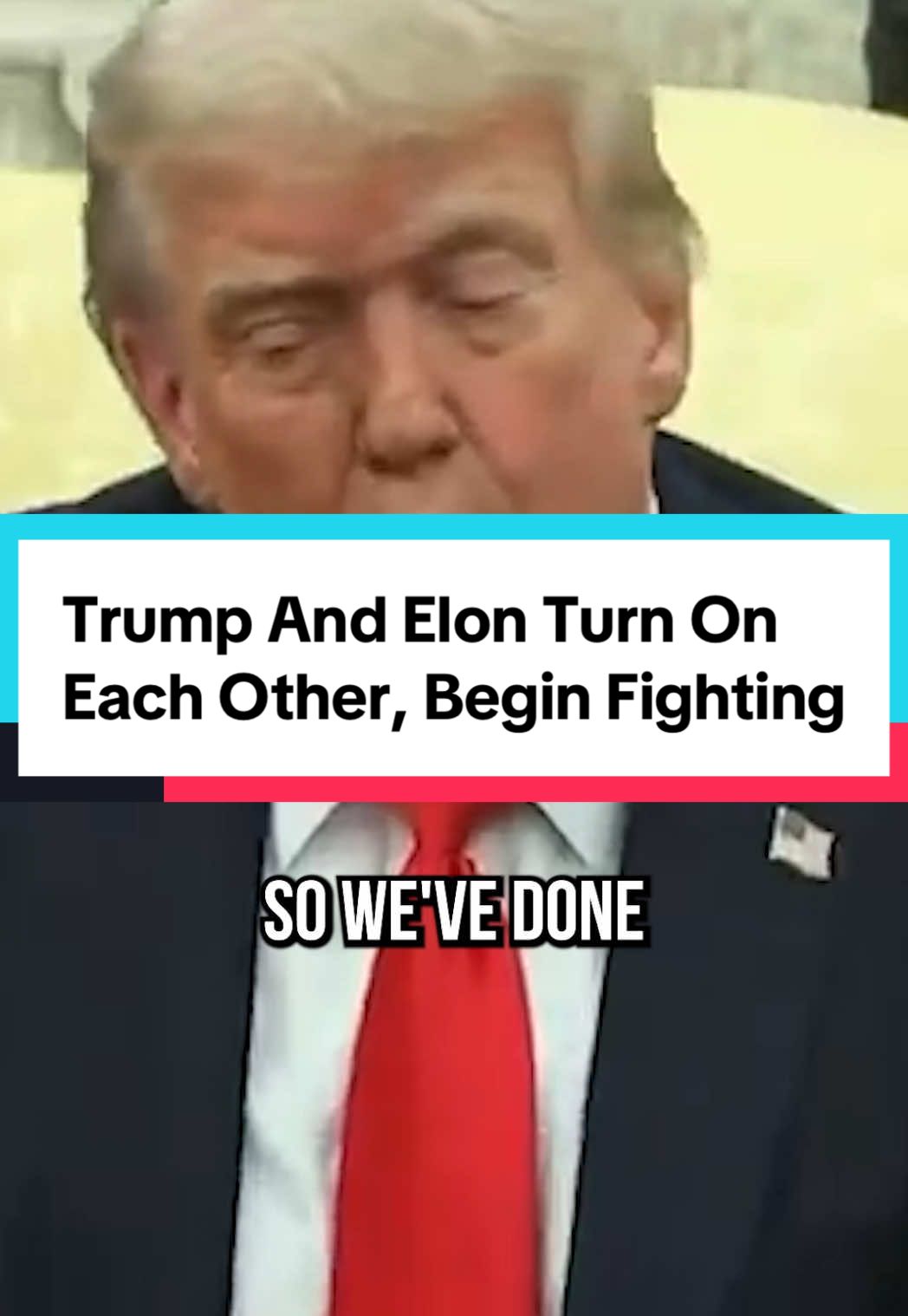 Trump And Elon Turn On Each Other, Begin Fighting #usa #america  The Girls are fighting!!!!! with Trump now attacking Musk, so I’m going to play Trump’s comments and then interject with Musk’s responses but there’s a lot of back and forth. Trump: “I would have won Pennsylvania regardless of Elon…I’m very disappointed with Elon. He knew this bill better than anyone and he only developed a problem when he found out I would cut the EV mandate… When he left he said the most beautiful things about me, he hasn’t said anything bad yet but I’m sure that will be next…I’ve helped Elon a lot…Elon worked hard at DOGE and I think he misses the place…I think he got out there and he’s no longer in this beautiful Oval Office…it’s not just Elon, I think when some people leave they miss it so badly they develop a type of TDS…some embrace it and some become hostile Elon responded then: Without me, Trump would have lost the election, Dems would control the House and the Republicans would be 51-49 in the Senate. Such ingratitude. Trump: 