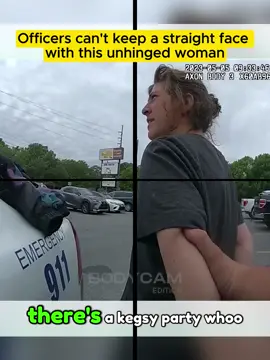 officers can't keep a straight face with this unhinged woman #1)#cops #copsoftiktok