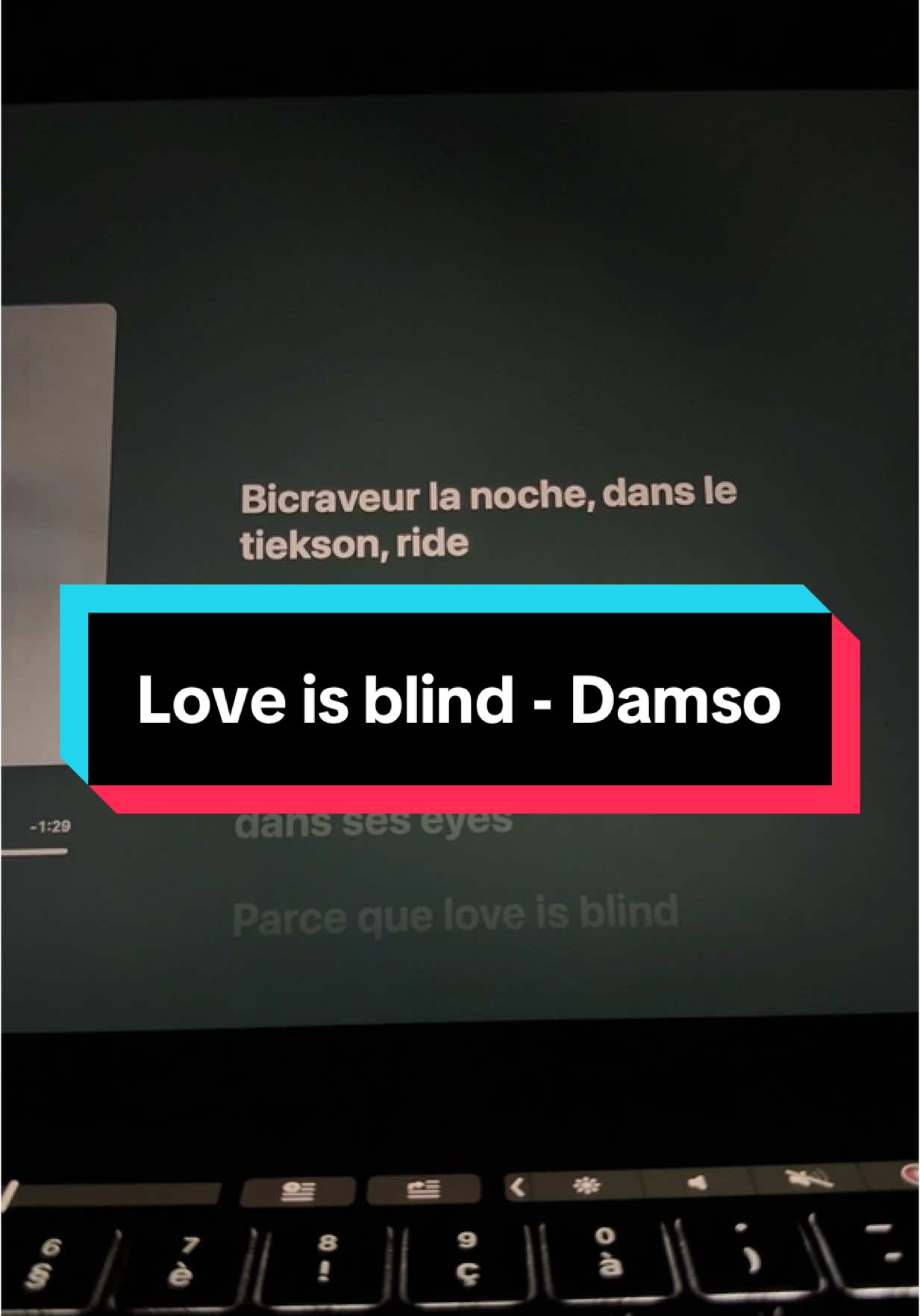 Love is blind - Damso // #song #speedsongs #speedsongfr #damso #frenchsong #rap #applemusic #spotify #paroles