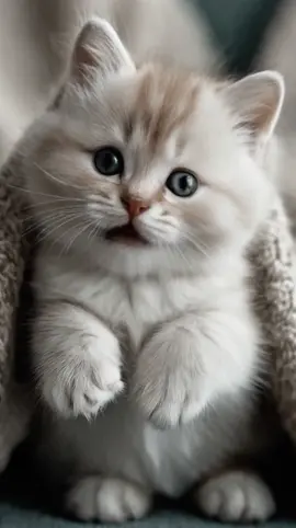 Adorable kitten is scared! 🤣❤️ Cute baby cat can’t go to bed! #cutecat #babycat #trynottolaugh #cat #momlife #adulting #momlifevibes #funnycat #adultingishard 