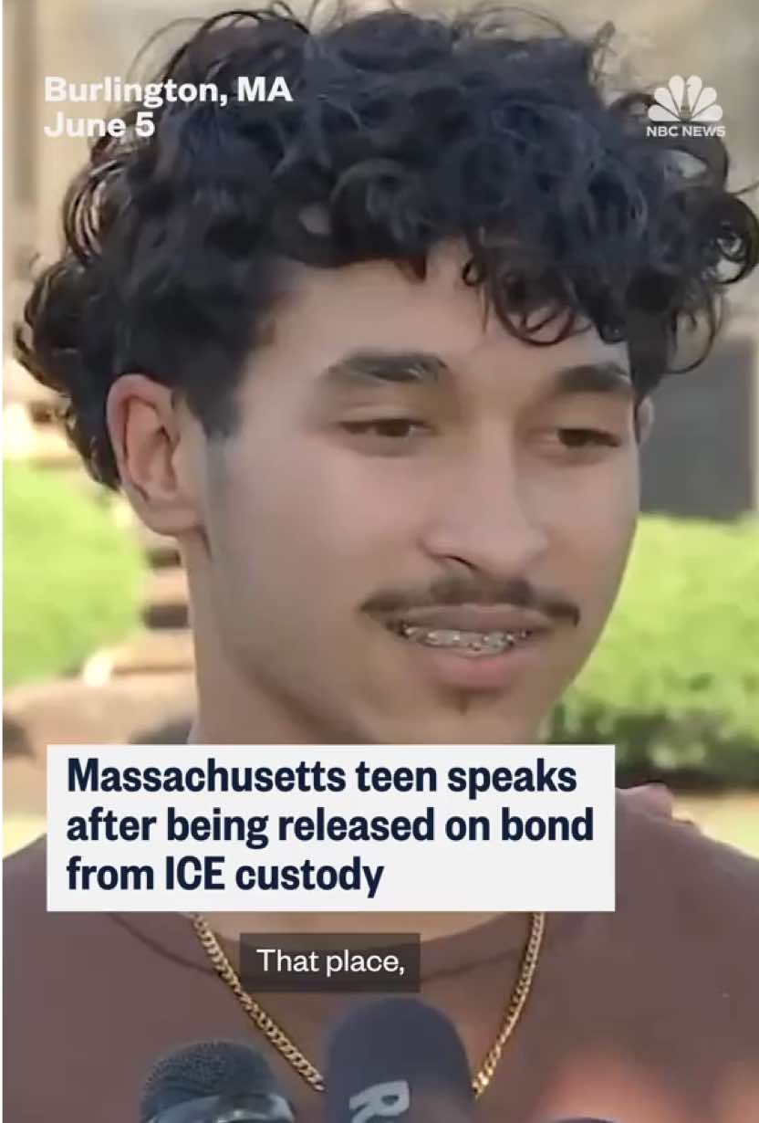 The teen detained by #ICE in #Massachusetts, #Marcelo Gomes Da Silva, spoke about his experience shortly after being released on bond.