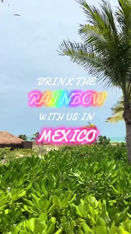 🍹🇲🇽🌈🏝️☀️👙 #mexico #cataloniacostamujeres #drinktherainbow 