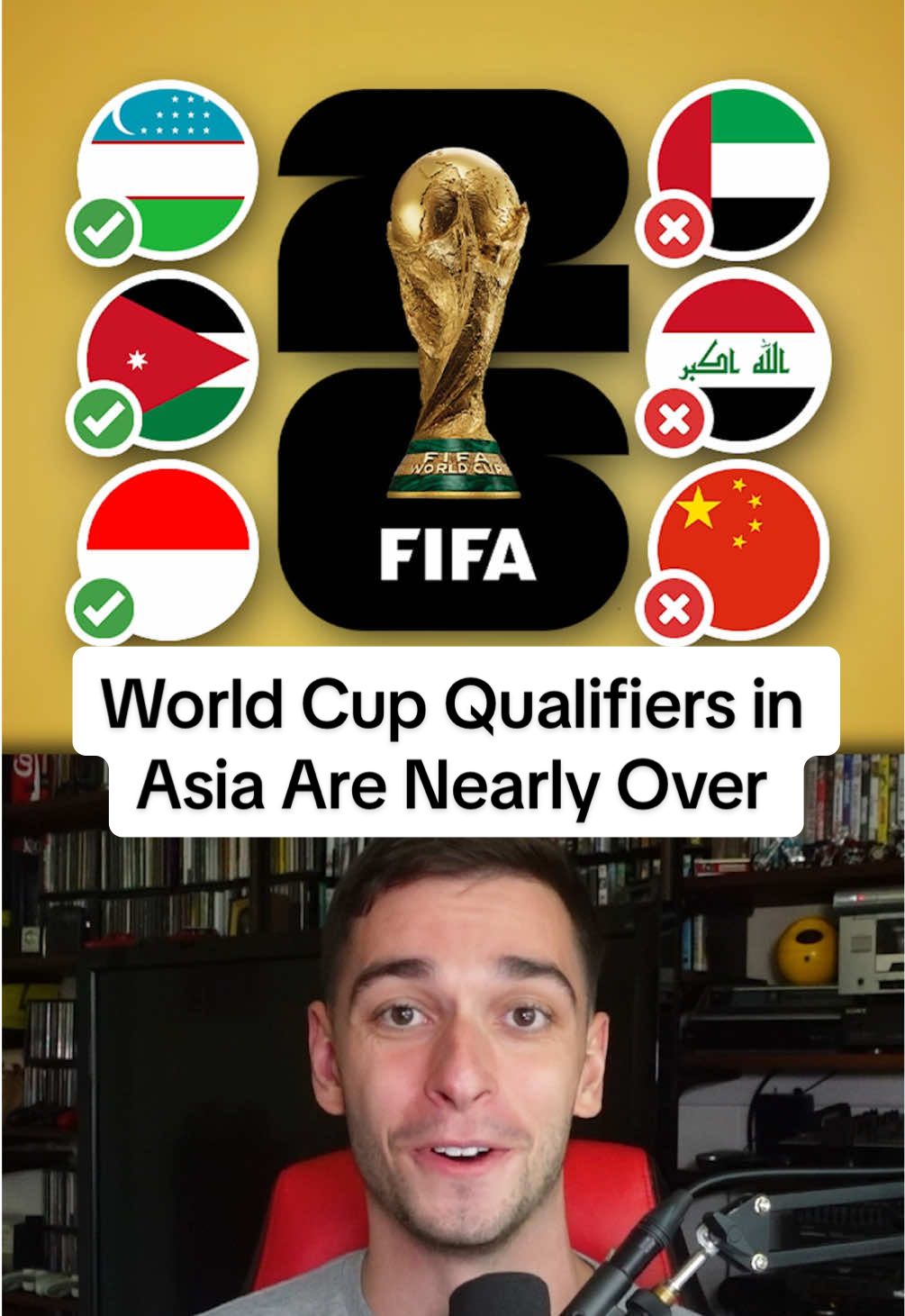 The World Cup Qualifiers in Asia are nearly over… with 2 new debutants! #uzbekistan #jordan #indonesia #australia #worldcup 