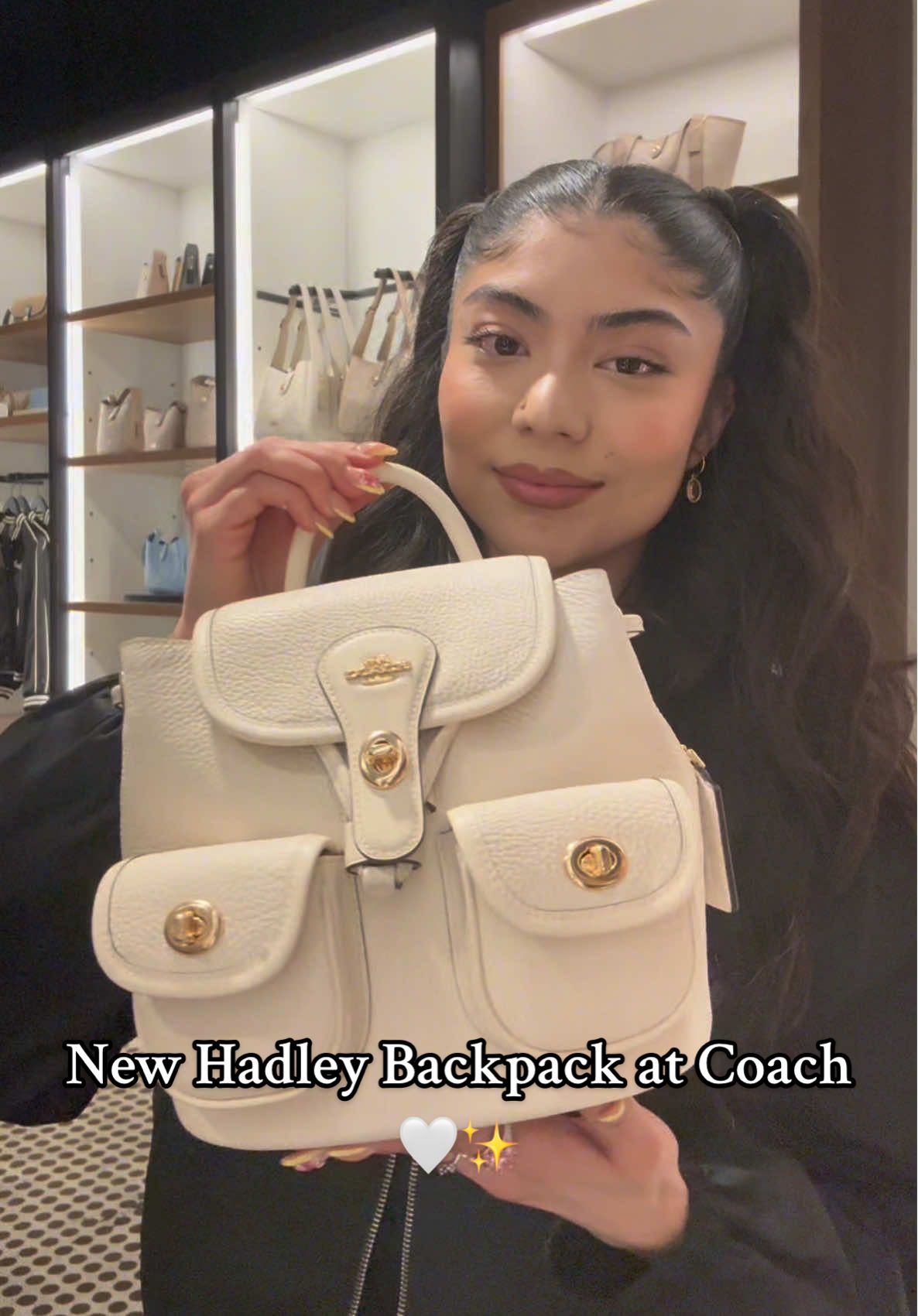 Newest Mini Backpack @Coach 🤍✨ #coach #minibackpack #perfectminibackpack #coachbackpack 
