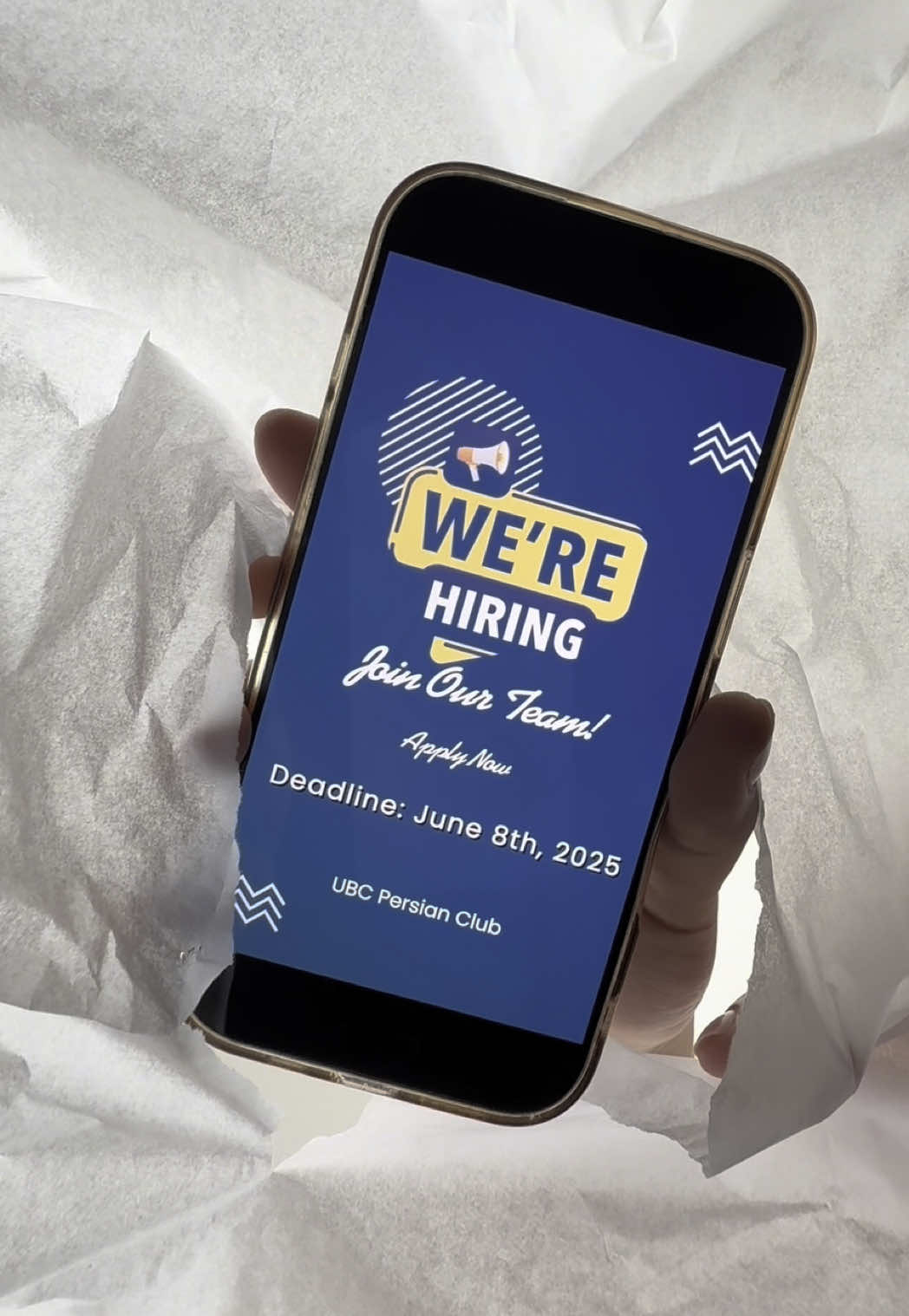 ✨ UBC Persian Club’s is Hiring! ✨ Discover exciting opportunities to join our team and contribute to the vibrant Iranian community on campus.  🔹 Application Now Open  🔹Application Deadline: June 8th, 11:59PM (PDT) 🔹 Details and application form in our bio. 🔹Only current UBC students are eligible to apply for these positions 🔹All positions are on voluntary basis and are unpaid. Don’t miss out on this fantastic opportunity! We can’t wait to see your applications! ‎فرصت‌ جذاب برای پیوستن به تیم ما و کمک به جامعه ایرانی در دانشگاه رو از دست ندید. می‌تونید  برای حداکثر ۲ پوزیشن اپلای کنید و اولویت‌هاتون رو بر اساس علاقه مشخص کنید ‎🔹تا ۸ جون امکان ارسال درخواست ها وجود دارد ‎🔹 توجه داشته باشيد كه تنها دانشجويان فعلي يو بي سي ونكوور واجد شرايط براي اپلاي كردن هستند ‎🔹همه ي پوزيشن ها بر پايه ي داوطلبانه و بدون حقوق هستند. ‎🔹 جزئیات و فرم درخواست در لینک موجود در بیو ‎این فرصت فوق‌العاده رو از دست ندید! منتظر درخواست‌هاتون هستیم #ubc #studentlife #ubcpersianclub #ubcpc #persian #vancouver #hiring #applynow #volunteer #persianclub #joinourteam 