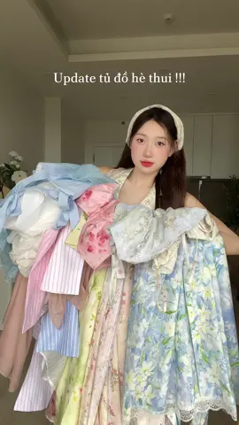 Ghé xem phiên live của Dìn nha, thích váy nào Dìn mặc lên cho mấy nàng xem nha 🌷 #embie #fashionhaul #đầm #váy #mùa_hè #summervibe 