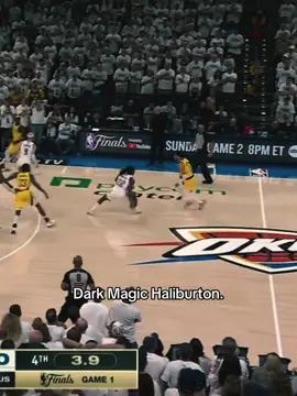 How does Tyrese Haliburton keep getting away with this 😭 #tyresehaliburton #indiana #pacers #okc #thunder #NBA #nbafinals #fyp 