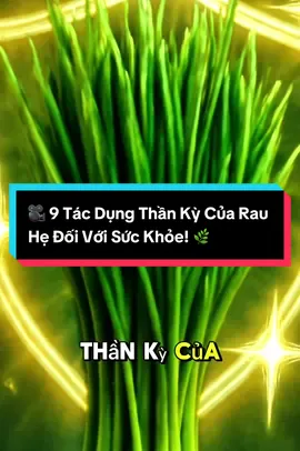 🎥 9 Tác Dụng Thần Kỳ Của Rau Hẹ Đối Với Sức Khỏe! 🌿#thaoduoc #chamsocsuckhoe #thaoduocthiennhien #songkhoe76 #songkhoe #