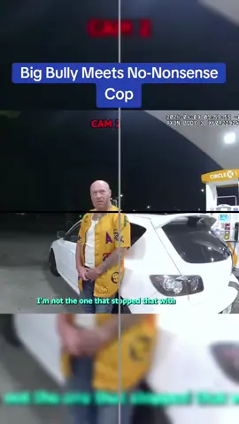 Big Bully Meets No-Nonsense Cop #cops #copsoftiktok 