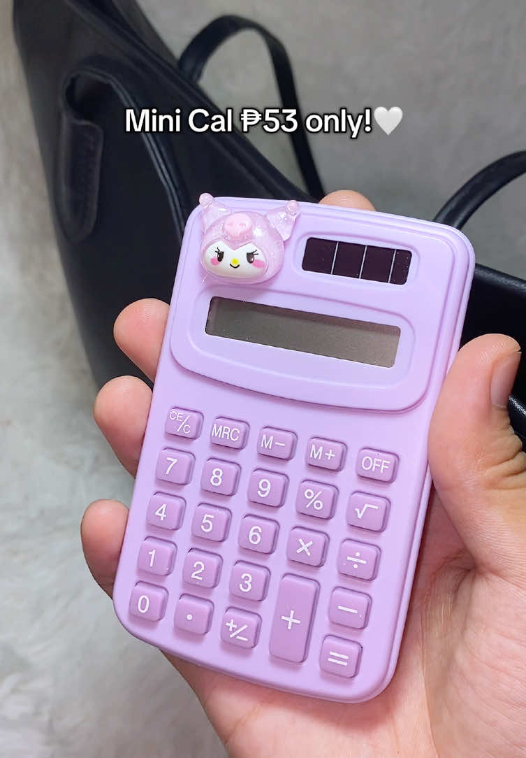 wahh grabe ang cute tapos magagamit pa sa school 😫🩷 #minicalculator #calculator #kuromi 