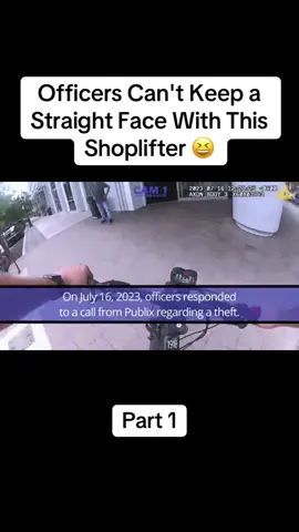 Officers Can't Keep a Straight Face With This Shoplifter (Part 1)  #fyp #fypシ #fypage #fypシ゚viral #fyppppppppppppppppppppppp #foryoupage #foryourpage #funnyvideos #hilarious #makemefamous #cop #copsoftiktok #police #policecam #tiktok 