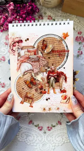 Cozy spread🤎 ASMR Journal Scrapbook with me  #relaxingvideos #fypviral #creativejournal #asmr #scrapbookingideas #scrapbookingasmr #scrapbookwithme #crafting #natipchela #asmrvideo #journalwithme #journaling #scrapbooking 