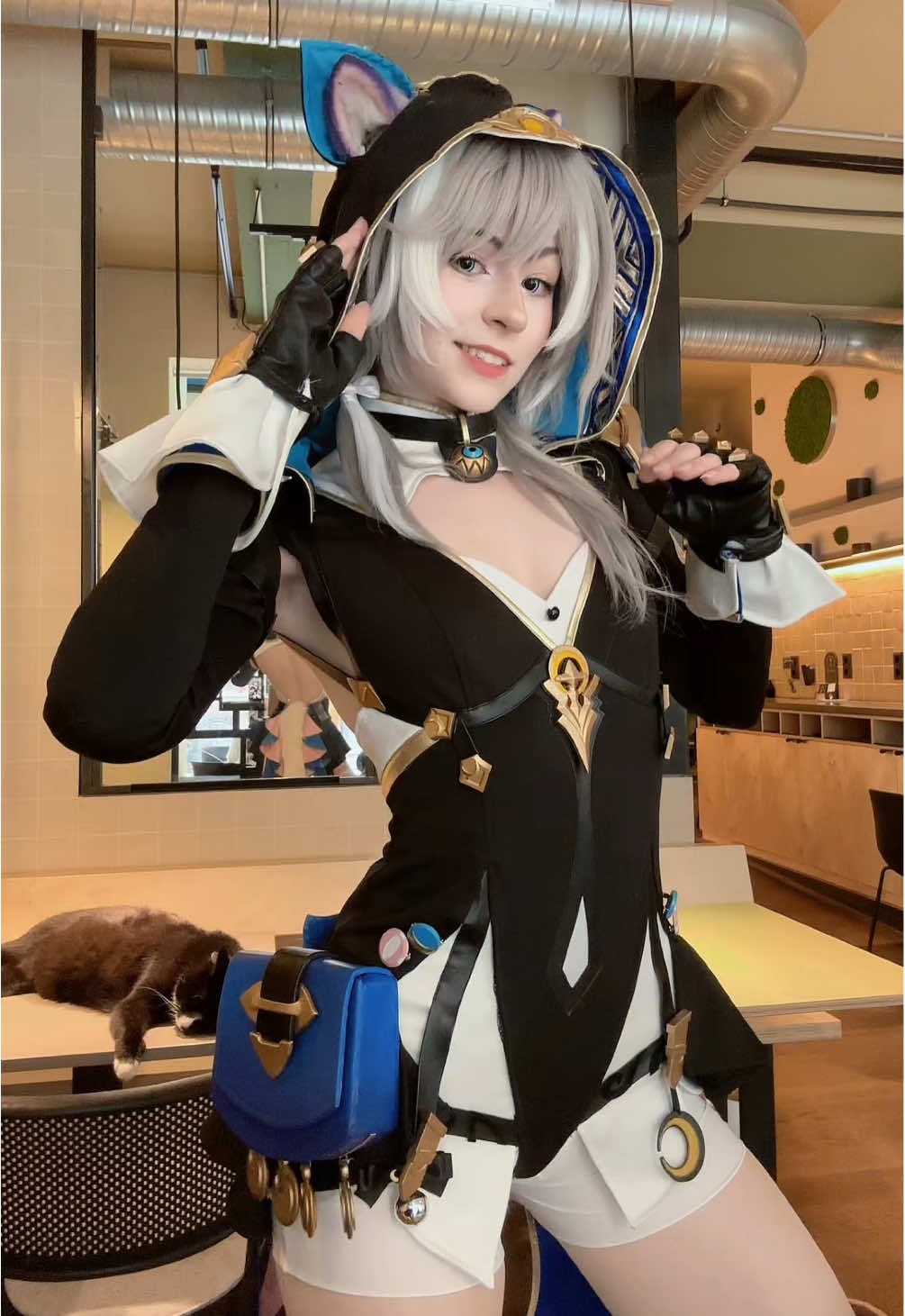 new cosplay 👀✨ #cipher #HonkaiStarRail #katzentempel #catcafe #kittycat #ciphercosplay #hsrcosplay #hsrcreators #amphoreus #honkaistarrailcosplay #dokomi #hsredit #dokomi2025 #dancer 