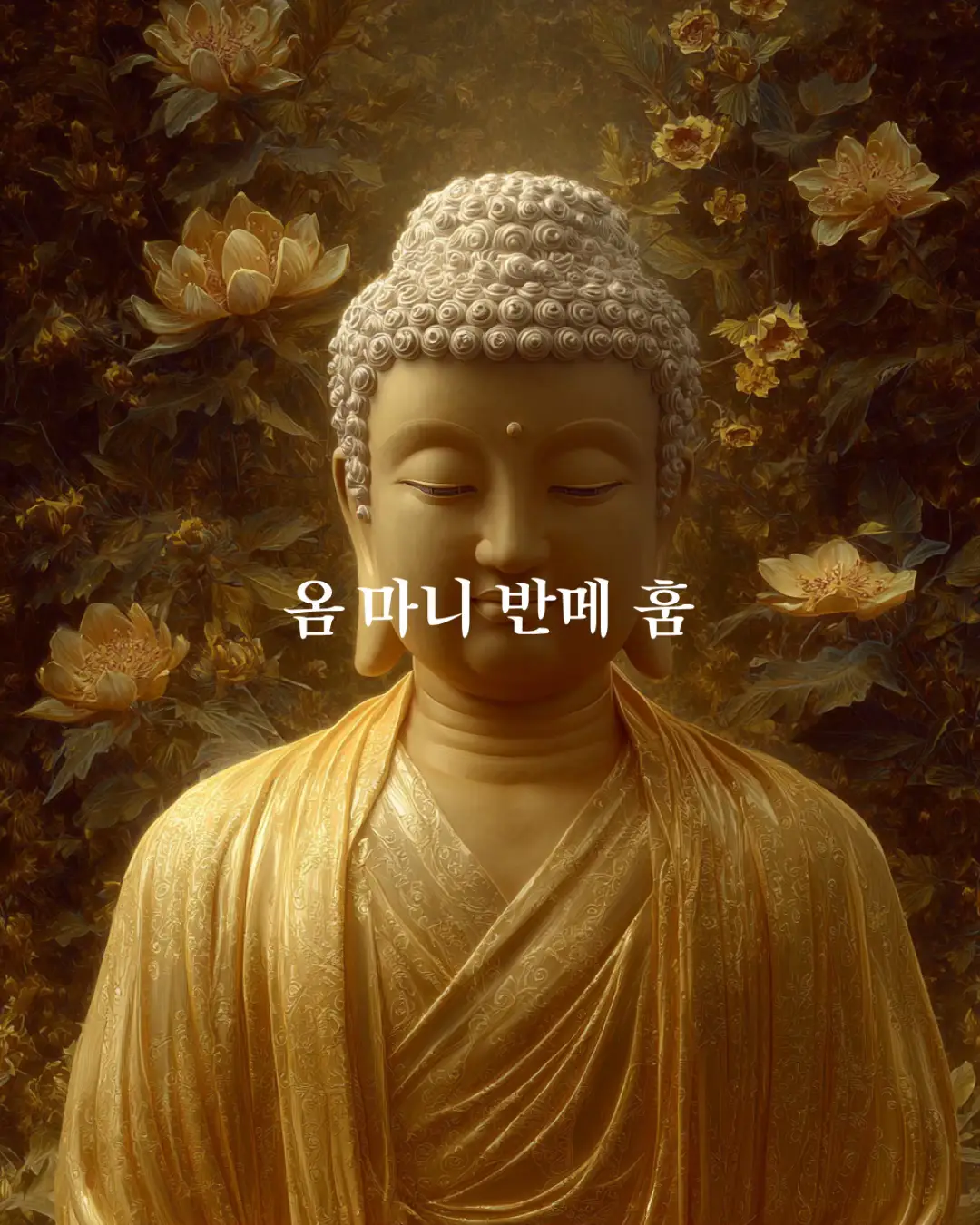 세상에는 수많은 소리가 있고, 그 속에서 마음은 흔들리고, 길을 잃곤 합니다. 하지만 부처님께서는 가르치셨습니다. “모든 존재는 괴로움에서 벗어날 수 있다. 모든 마음은 맑고 고요할 수 있다.” 그 가르침을 따라, 오늘 우리는 옴 마니 반메 훔을 마음에 새깁니다. ⸻ “옴(Om)” 세상의 모든 소리와 현상을 받아들이며, 몸과 말과 마음을 맑게 합니다. “마니(Mani)” 자비를 품습니다. 모든 생명에게 고통을 덜어주고자 하는 따뜻한 마음을 기릅니다. “반메(Padme)” 지혜를 얻습니다. 번뇌 속에서도 흐리지 않는 연꽃처럼, 깨달음을 향한 길을 걷습니다. “훔(Hum)” 자비와 지혜가 하나가 되어, 마침내 괴로움의 바다를 건넙니다. ⸻ 부처님께서는 말씀하셨습니다. “자비는 모든 고통을 치유하고, 지혜는 모든 길을 밝힌다.” 오늘 하루, 남을 탓하기보다 자비를 생각하고, 세상을 원망하기보다 지혜를 닦겠습니다. 옴 마니 반메 훔. 이 여섯 글자를 한 번, 또 한 번 마음에 새길 때마다 우리 안의 번뇌는 조금씩 씻기고, 우리 안의 빛은 조금씩 밝아집니다. ⸻ 지금, 조용히 호흡하고, 천천히, 깊이 읊조립니다. 옴 마니 반메 훔. 모든 생명이 고통에서 벗어나기를, 모든 존재가 평화에 이르기를, 모든 마음이 맑고 밝아지기를. 옴 마니 반메 훔. #나무아미타불 #관세음보살 #불교좋은말 #부처  #부처님 #옴마니반메훔 