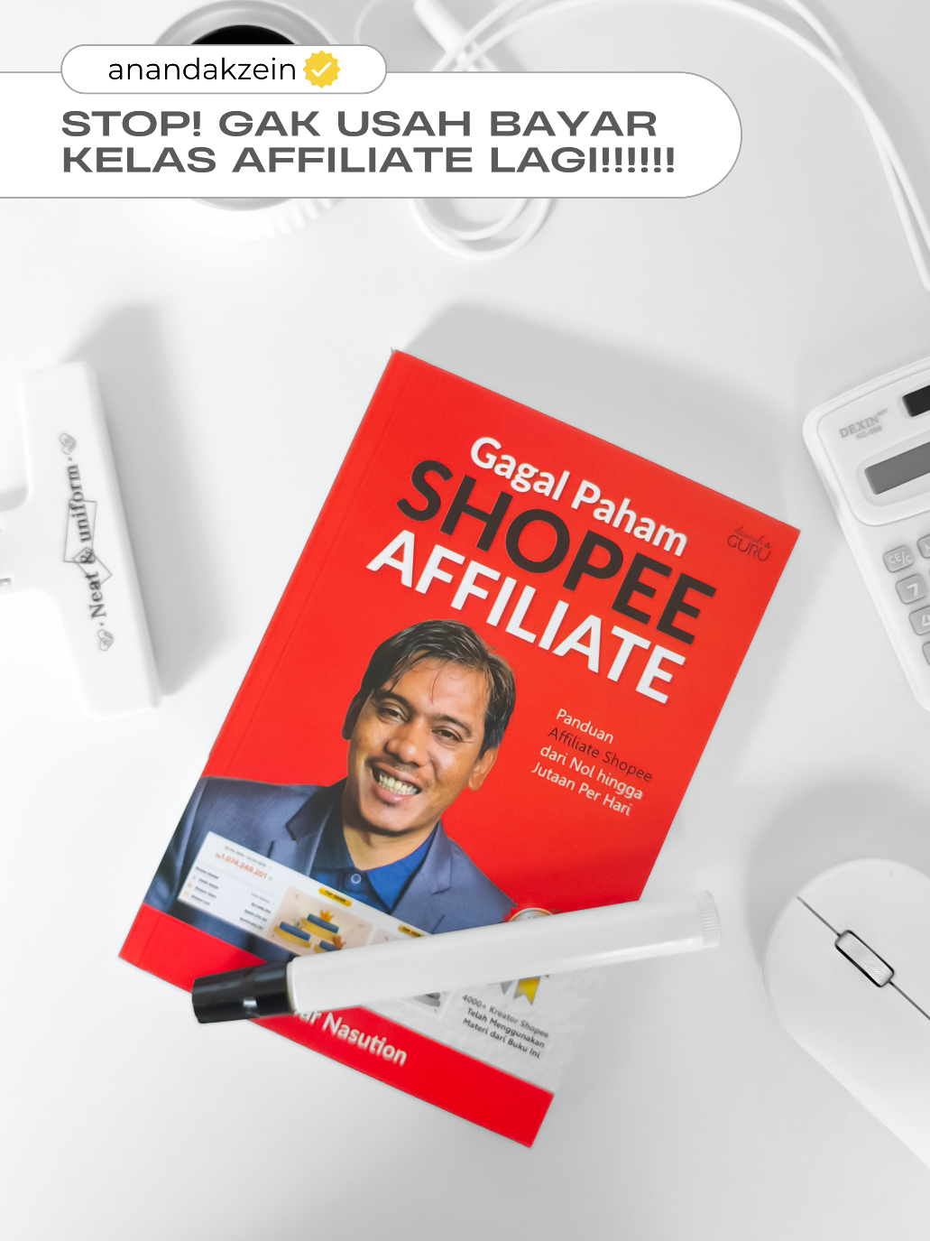 Penghasilanku selama jadi affiliator Oren tuh terbilang... nggak pernah aku spill, bahkan sampai detik ini. Tapi trust me Beb, hasilnya besar banget. 💸 Sekarang malah nyesel kenapa baru join TikTok Affiliate belakangan ini. Terlambat? Semoga belum ya🙂‍↕️ Buat kamu yang baru mulai belajar Shopee Affiliate, daripada ikut kelas berbayar dari kreator favoritmu, mending rupiahnya dipakai buat beli buku ini aja: 📘 Gagal Paham Shopee Affiliate by Kak Sabar Nasution. ✅ Sekali beli ✅ Isinya daging semua ✅ Bahas dari NOL sampai bisa cuan banyak ✅ Gaya bahasanya ringan & gampang dipahami Buku ini cocok buat kamu yang: 🔸 Masih pemula banget 🔸 Nggak ngerti algoritma 🔸 Mau mulai affiliate tapi takut salah langkah Jadi… Buku ini tuh real investasi termurah untuk cuan paling cepat! Yg belum follow, follow sekarang yuk, komen dong siapa yang baru mulai perjalanannya di tiktok affilete kaya aku? #ShopeeAffiliate #BukuAffiliateShopee #GagalPahamShopeeAffiliate #SabarNasution #BelajarAffiliateGratis #AffiliateMarketing #AffiliateShopeePemula #TikTokAffiliate #CuanDariRumah #AffiliateTanpaKelas 