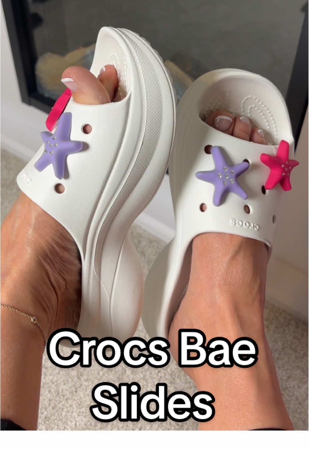 Crocs Bae Slides! This one is a definite 10 out of 10! So many colors to choose from! Super comfortable and so stylish! Decorate them anyway you want! So versatile and can pull off any style! Runs big!,  make sure you size down! Free shipping!@Crocs #crocs #sandals #sandal #slipon #slipper #heels #tiktokshopcreatorpicks #dealsforyoudays #tiktoksummerturnup #SuperBrandDay #tiktoksummerturnup #superbrandday #tiktokcreatorbash 