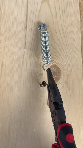 How to attach a spring without using much force. #DIY #tips #tipsandtricks #woodworking 