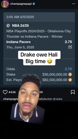 Might as well not even make music no more lol#drake #tyresehaliburton #NBA #stake #pacers #nba #fyp 