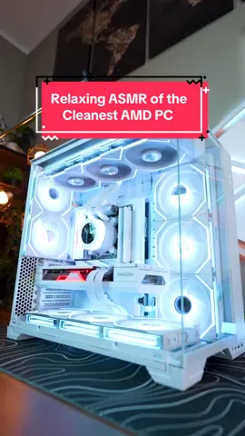 Relaxing ASMR of a white AMD Pc build in the LiaLi o11 case. Parts List- $2000 Build - ﻿﻿Case o11 vision compact - ﻿﻿LianLi Hydroshift II LCD AlO - ﻿﻿AMD Ryzen 7 7800x3D CPU - ﻿﻿AMD RADEON  RX 7800XT - 2TB from CRUCIAL M.2 NVME - ﻿﻿LianLi EG1200G PSU - ﻿﻿Aorus B650E Motherboard - ﻿﻿64gb of ddr5 RAM from CRUCIAL This is definitely one of the cleanest builds ive ever done. #pcbuild #lianli #pcbuilds #GamingSetup #gamingsetups #pcgaming #pcsetup #pc #techtok #gamingsetups #GamingSetup