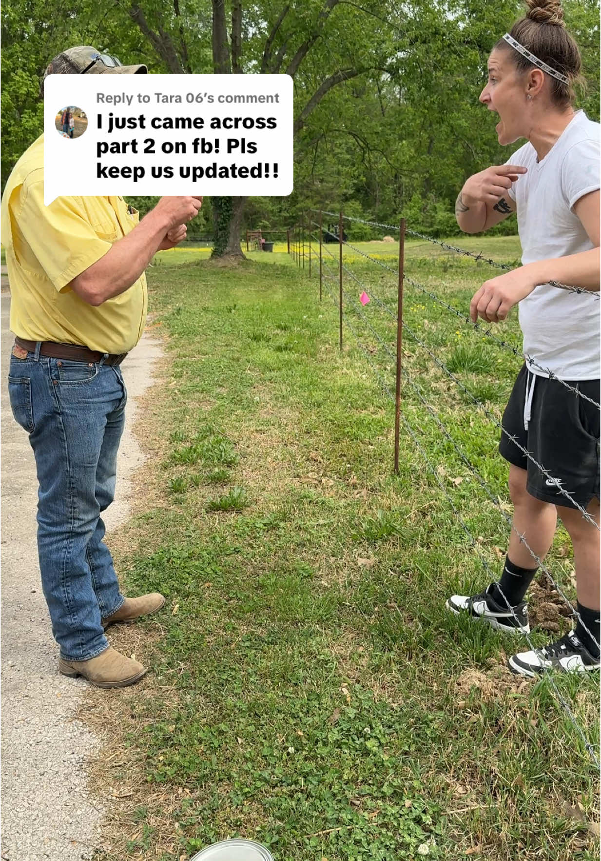 Replying to @Tara 06  welp got my property line dispute settled then this feller bought the house… so here we are now…. 🤷🏼‍♀️ #arkansas #neighborfromhell #fyp #fypシ 