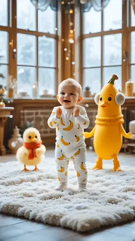 chicken banana dance with baby  #chikenbanana #chikendancechallenge #babydance #babydancer #babydancing #frypgシ 
