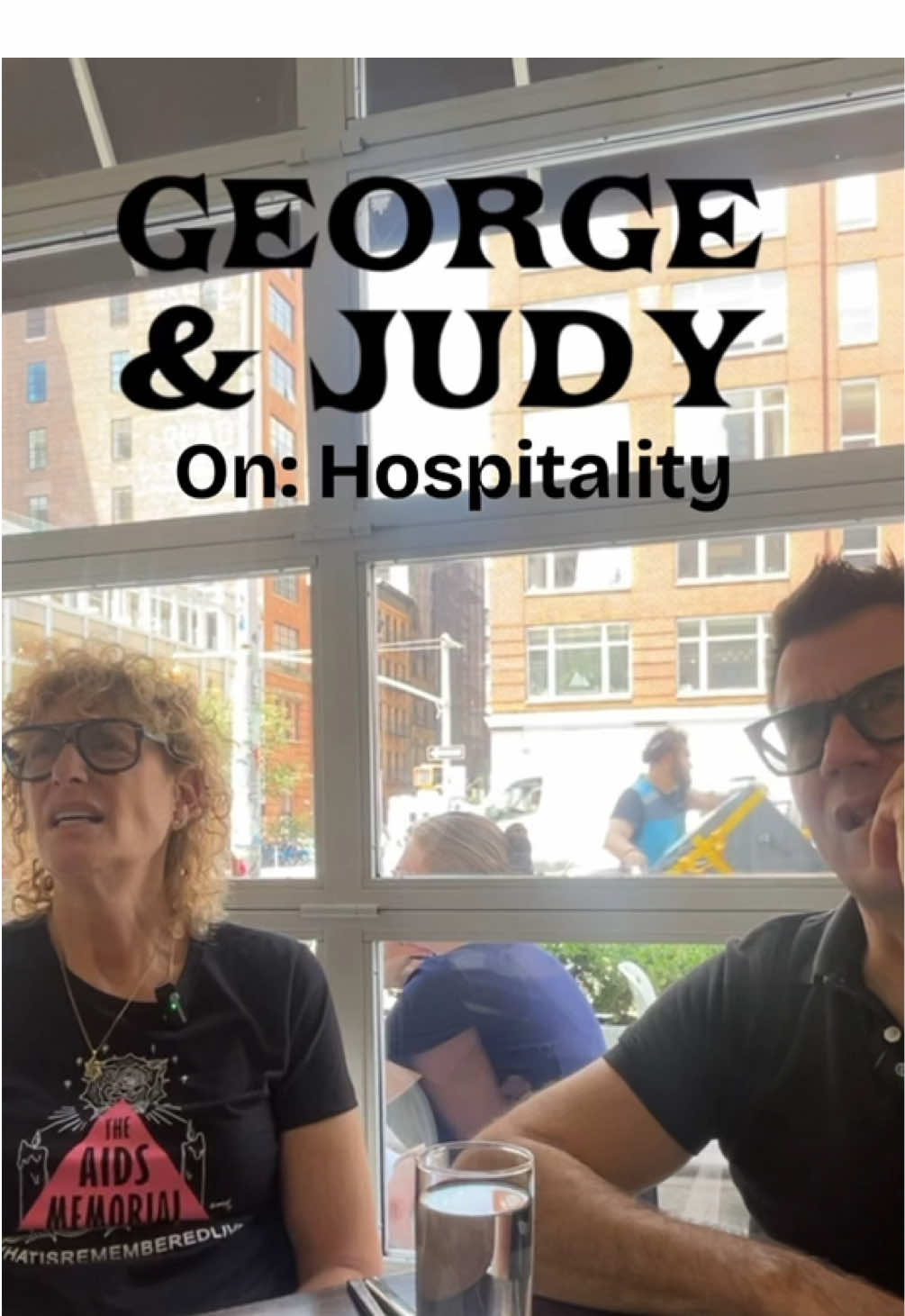 Polite lunch conversation about servers and drink orders. #lgbt #Pride #oldgays #nyc #martini #comedy @George Hahn 