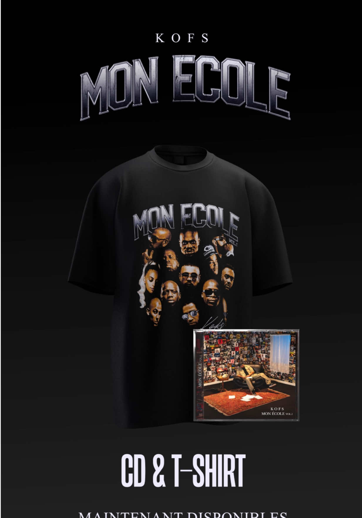 🚨 C’EST LANCÉ ! 🚨 Les précommandes de mon album sont enfin ouvertes sur mon site 💿🔥 Tu peux aussi choper le T-shirt officiel en exclu – dispo 👕💥 Lien : https://kofs-shop.com/ C’est notre école 🙏 #pourtoi #kofs #album 