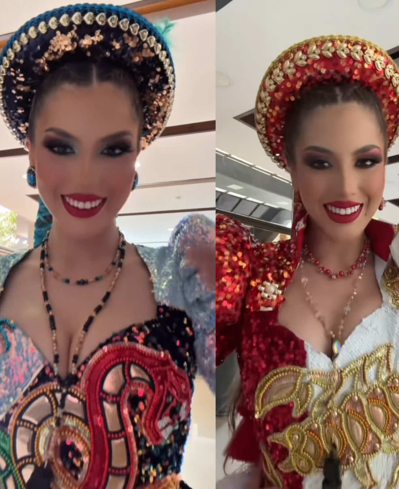 #dúo con @Natalia Paola Rocha #boliviana🇧🇴  Cúal fue tu Fav? 🩵o♥️? #caporales #sansimon #sucre #traje 