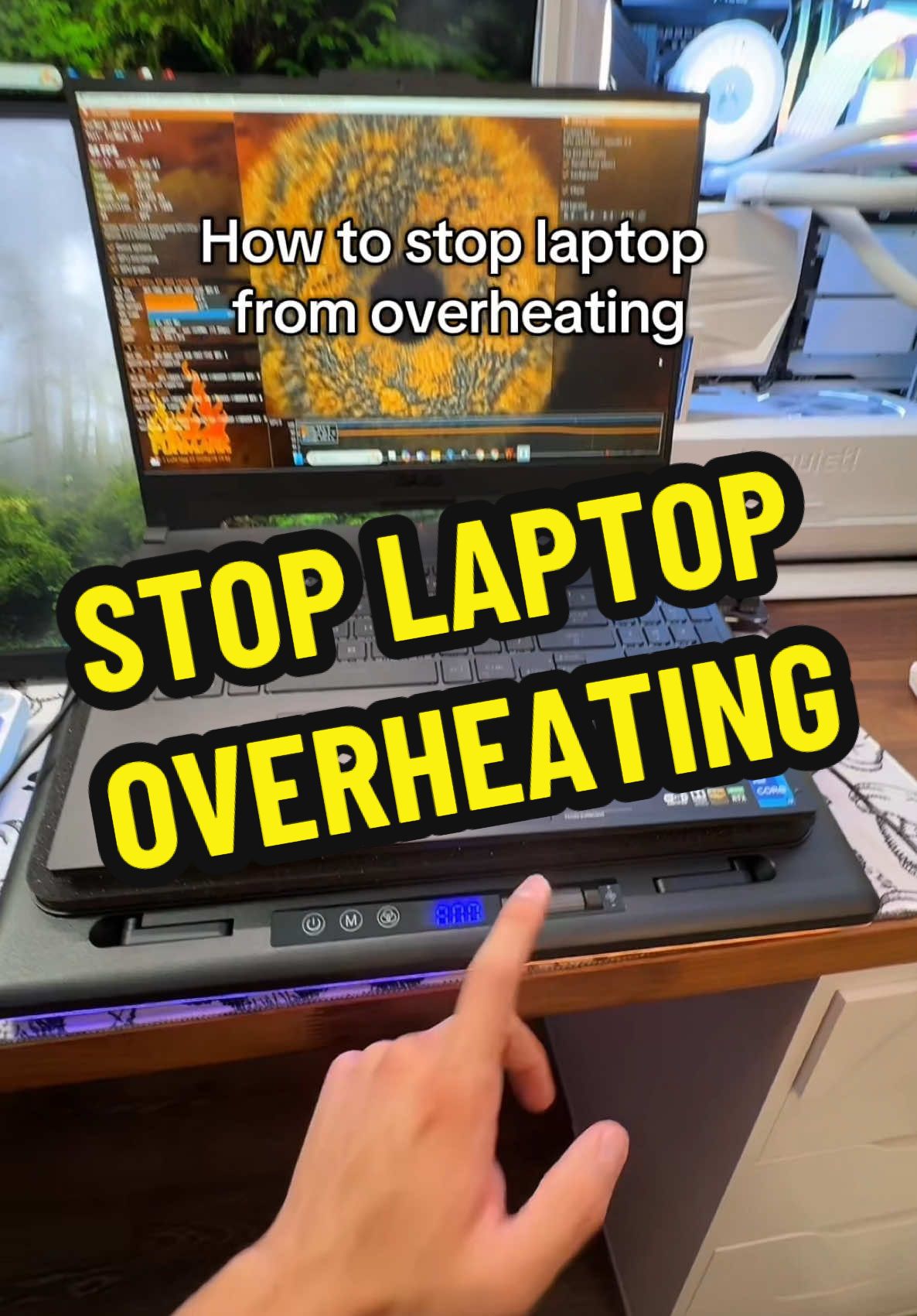 Laptops overheat way too much and this is the fix #laptopcoolingpad #laptopcooler #gaminglaptop #techtok #gamingpc #bliptech #pc #rtx #GamingSetup #tech #pcbuild #pcsetup #cooltech #pcbuilding #pctips