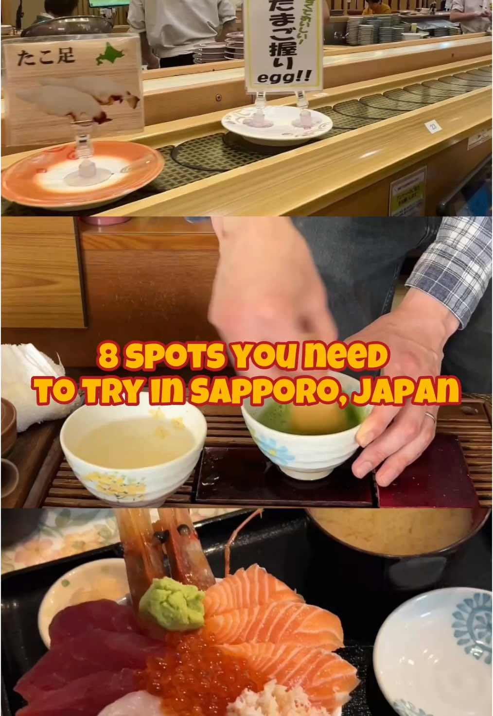 Don't skip these spots on your next trip to Japan 🇯🇵 📍 Sapporo, Japan 🍣🍵🍦 ➡️Follow for more travel tips and guides ✈️ #sapporotrip #sapporofood #sapporocafe #hokkaidotrip #japantravels