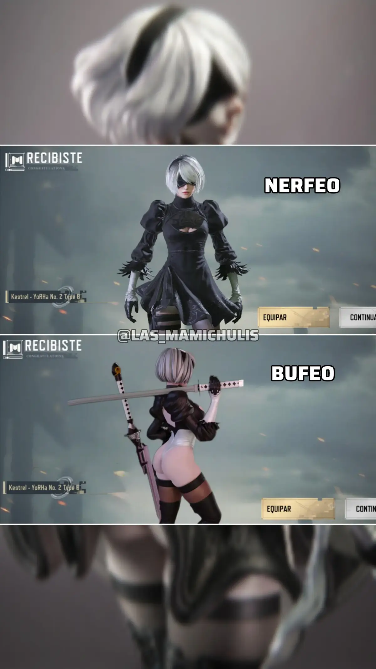 CODM Actualizó las Skins de Colaboración 🖤🫶🏼 Corre Ya!!! Gracias Activichon! #fyp #paratii #parami #codm #cod  #callofdutymobile #callofduty #activision #codmlatam #CODMCollab #nierautomata #2B #comandantewhite #NieR #games #gamemobile #gamers #fanart #Anime 