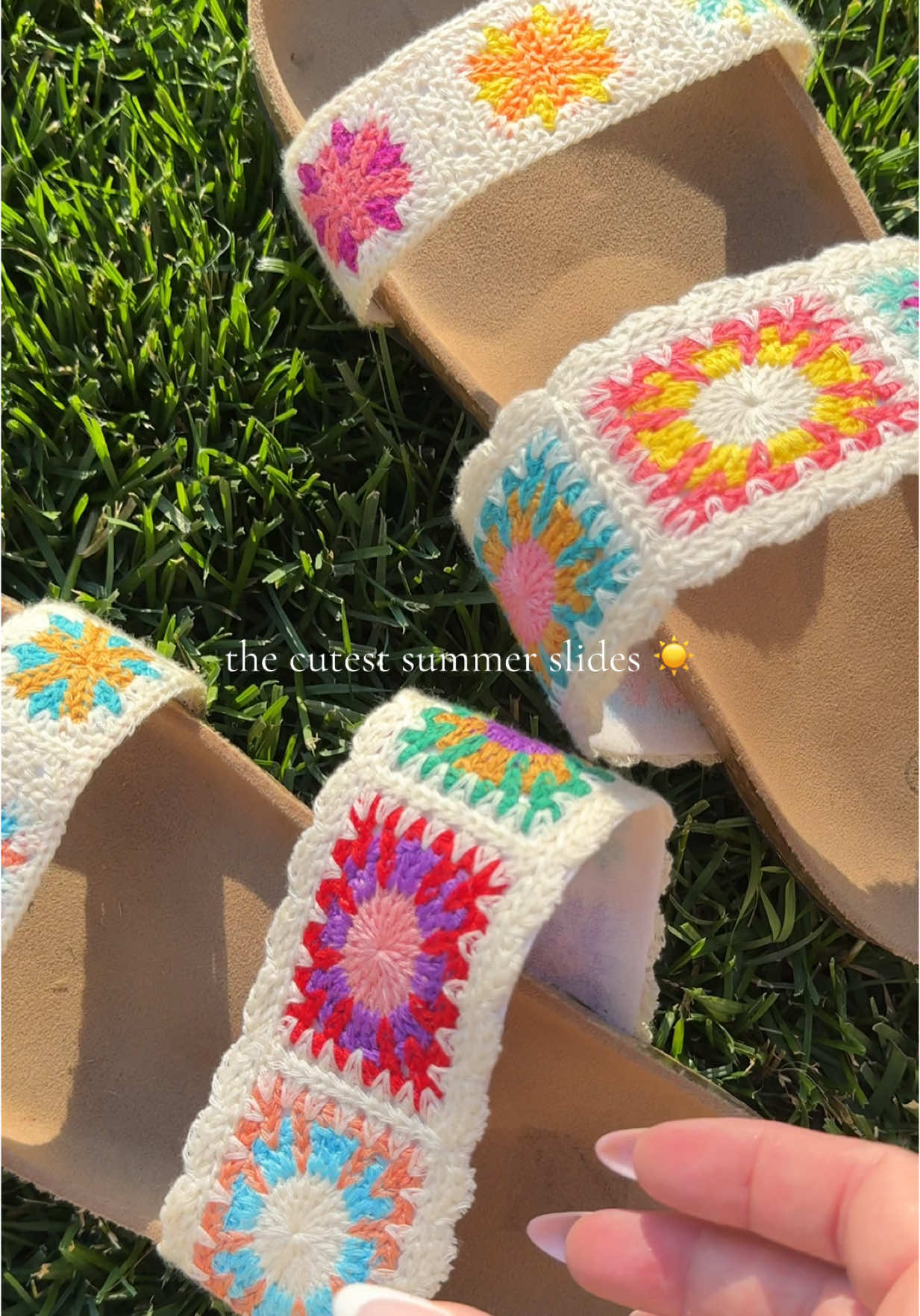 So stinkin cute! I love the little granny squares. I got a size 39 and it was true to size!!! #tiktokshopfinds #tiktokshopcreatorpicks #womensshoes #sandals #womensfashion 