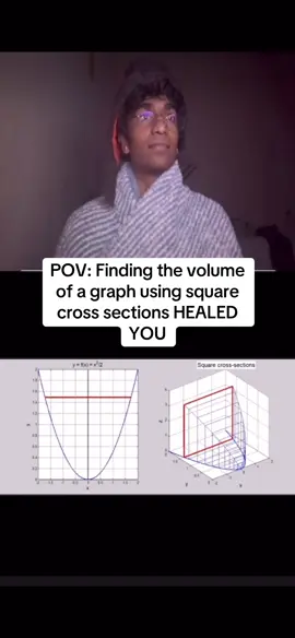 AP Calc BC volume using cross sections. Better than a 2k sunset. #viral #ACT #fyp #abcxyz #math #calculus #apcalc 