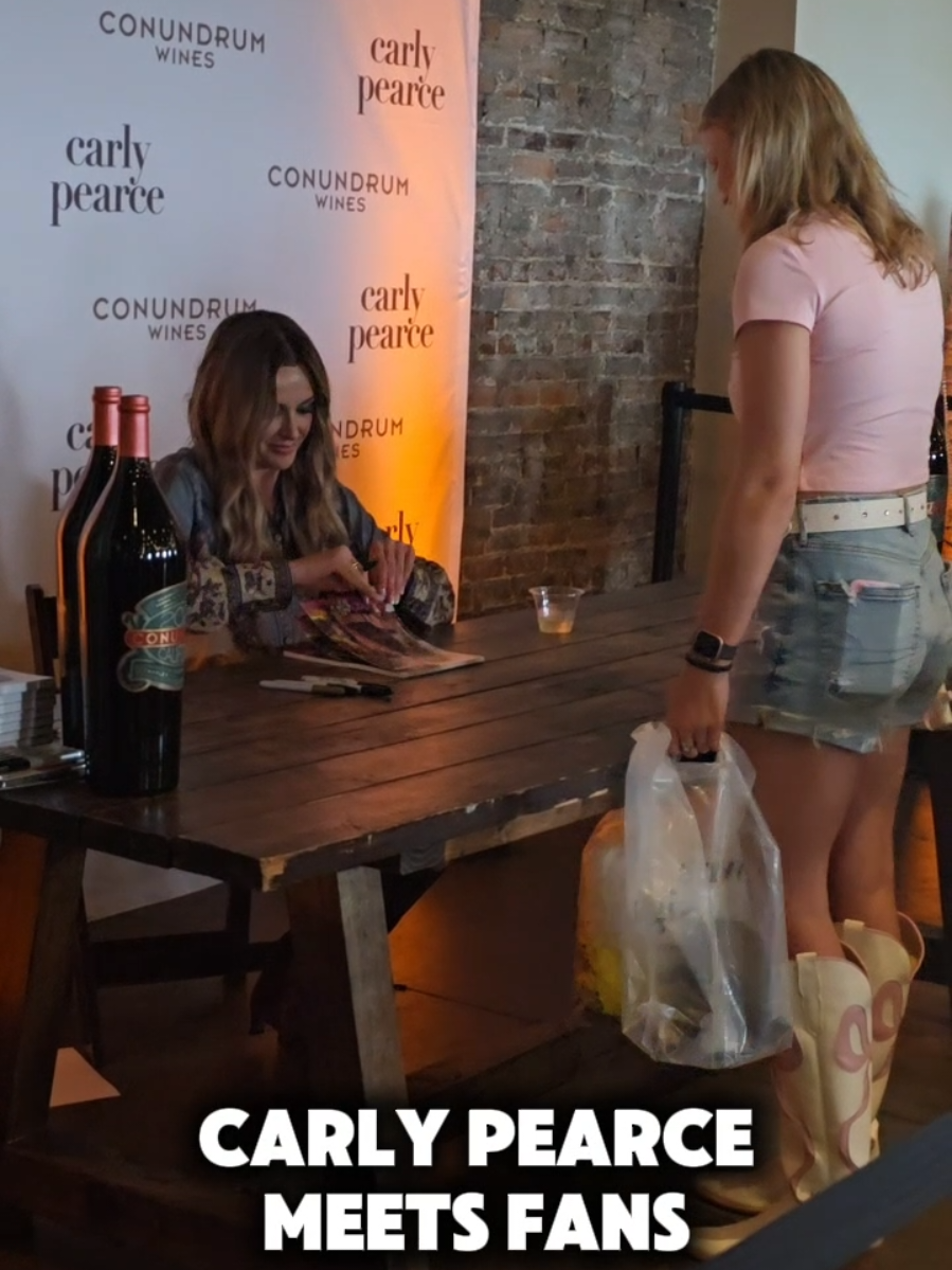a little Wine & Sign with @Carly Pearce 