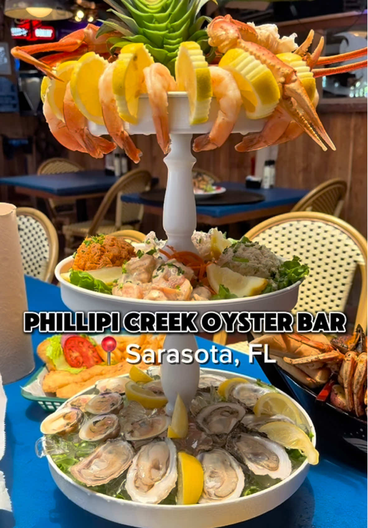 📍Phillipi Creek Oyster Bar, Sarasota, FL  Fresh seafood, friendly faces, and something for everyone. 🦐🦪🍔 Gather the crew and come taste why locals andvisitors love Felipe Creek Oyster Bar! 🦐 King’s Seafood Boil - A coastal classic loaded with shellfish, corn & potatoes in bold spices 🦞 Mariners Seafood Tower - Chilled lobster salad, salmon salad, crab, oysters & shrimp—iced and irresistible. 🥘 Seafood Paella - Golden rice simmered with lobster, shrimp, mussels, calamari, & chorizo 🐟 Fried Whole Snapper - Crispy, golden snapper served whole with bold island flair. 🌮 Fish Tacos - Fresh catch, slaw & crema in warm tortillas—grilled or fried. 🥩 12oz New York Strip - Juicy, hand-cut strip steak grilled to perfection. 🐠 Grouper Sandwich - Local grouper, lightly blackened or fried, on a toasted bun. 🐟 Mahi Sandwich - Grilled mahi, citrus slaw & zesty aioli on brioche. 🥗 Florida Cobb Salad - crispy, grouper bites, egg radish, avocado, blue cheese, applewood bacon & citrus vinaigrette. 🦐 Grilled Shrimp Chopped Salad - Crisp chopped salad topped with warm, grilled shrimp with an avocado vinaigrette From picky eaters to oyster lovers—we’ve got the whole family covered. 😋🦪 #eatlocal #localbusiness #supportlocal #floridafoodie #srq 