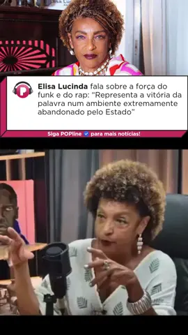 No podcast Mais Preta, Elisa Lucinda falou sobre um assunto que tem sido pauta nas redes sociais nas últimas semanas: MC Poze do Rodo. Na conversa, ela falou sobre a força do funk e do rap frente a um cenário de abandono do Estado e trouxe um dos trabalhos do rapper para a discussão: 