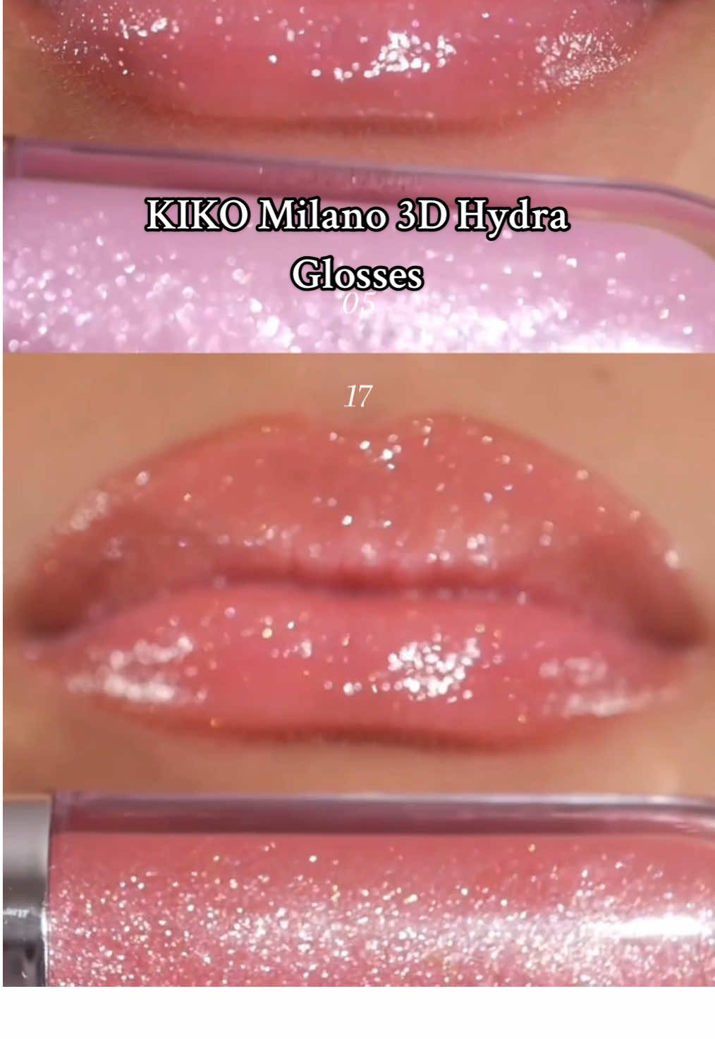 @KIKO Milano knows how to do glitter gloss right! 🤩 I’ve loved these formulas for YEARS, they’re so good.💖 TOP SHADE-05  BOTTOM SHADE-17 #lipgloss #glitterlipgloss #kikomilano 