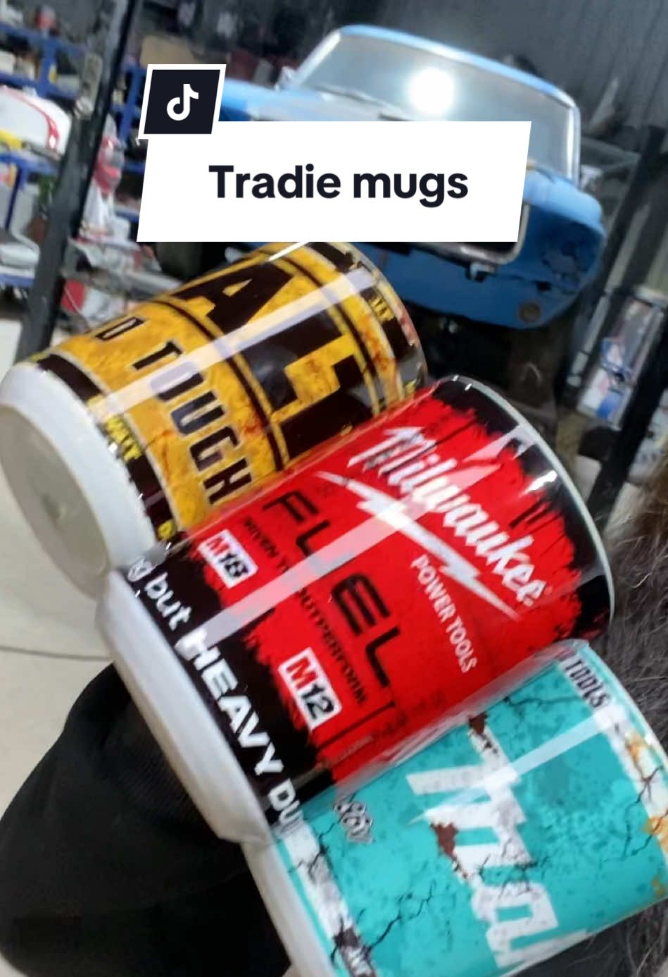 Tradie mugs! #gunslingerspeedshop #makita #milwaukee #dewalt #festool 