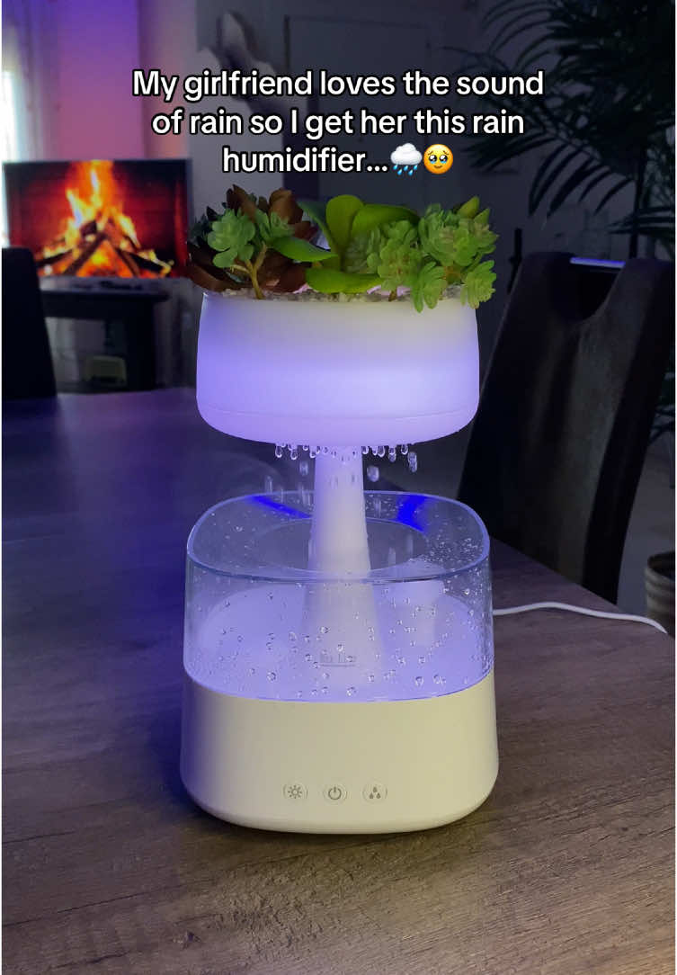 Rain sounds helps you sleep better #humidifier #insomnia #rainhumidifiers #roomdecor #relax Humidifier with rain effect. Rain sounds to sleep better. Room decor