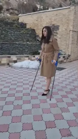 Girl on crutches, amputee after accident, brave heart still moving forward. #amputeelife #amputeegirl #amputee #amputeetiktok 