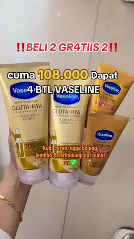 Mending co sekarang beb sebelum stok habis #vaselineflawlessbright #vaselineglutahya #vaselineid #bodyserum #beli2gratis2 #racuntiktok 