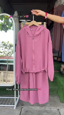 Jacket set အမိုက်စားလေး🫣❤️‍🔥#27500ks#fyppppppppppppppppppppppp #honehoneonlineshop❣️ #tiktok 