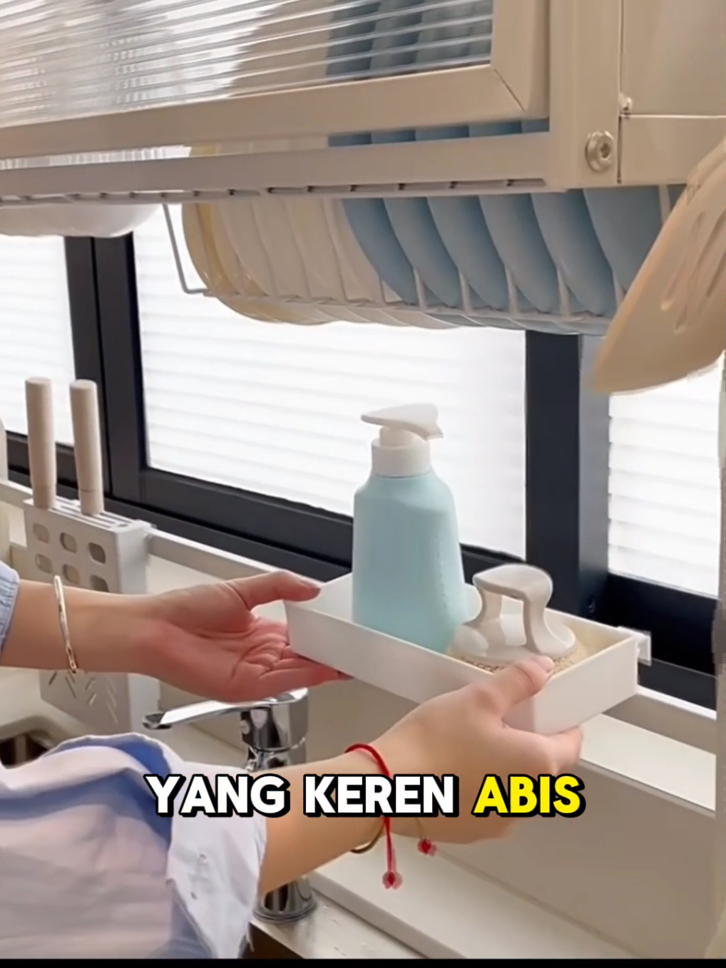 Rak Piring Wastafel Dapur Stainless Steel Multi-fungsi Dengan Penutup