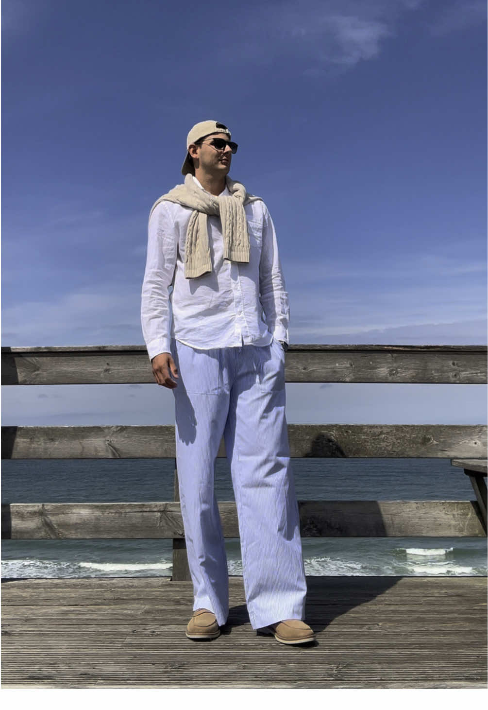 Pfingsten auf Sylt 🍾☀️ #sylt #syltpfingsten #pfingstensylt #pony #sturmhaub #Summer #outfit #stockholmstyle #oldmoney #linenpants #stripedpants #poloralphlauren #fürdich #fyp #foryou #kampen #wenningstedt 