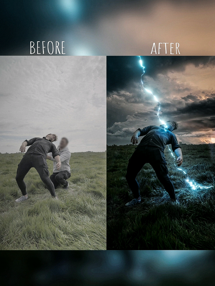 What it looked like before the final shot ⚡️🌅 #cinematic #behindthescenes #edit