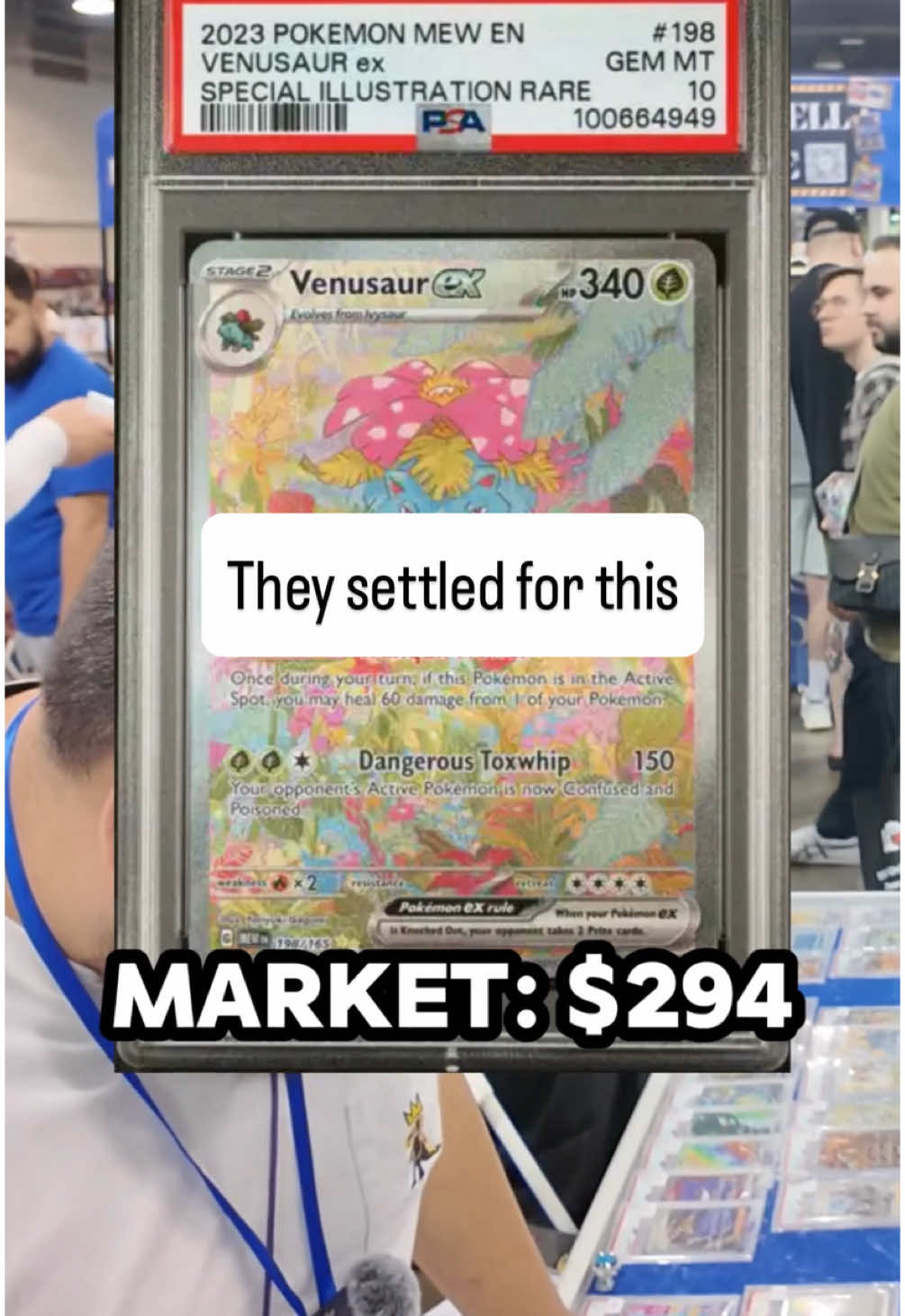 He was looking for an Ivysaur… but I told him that’s actually the hardest one to find. He settled for Venusaur and made an offer — I accepted it right away 🙌🌿 #CollectorSupport #PokemonTCG #TCGCommunity #HobbyHustle #CardDeals #HelpingCollectors #PokemonCards #TradingCards #TCGLife #CardShowVibes