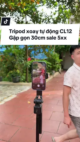 Tripod xoay TỰ ĐỘNG CL12 gập gọn 30cm mang đi du lịch cực tiện#chuanmylinh #cl12 #tripodxoay360 #gimbalxoay360 #tripod  